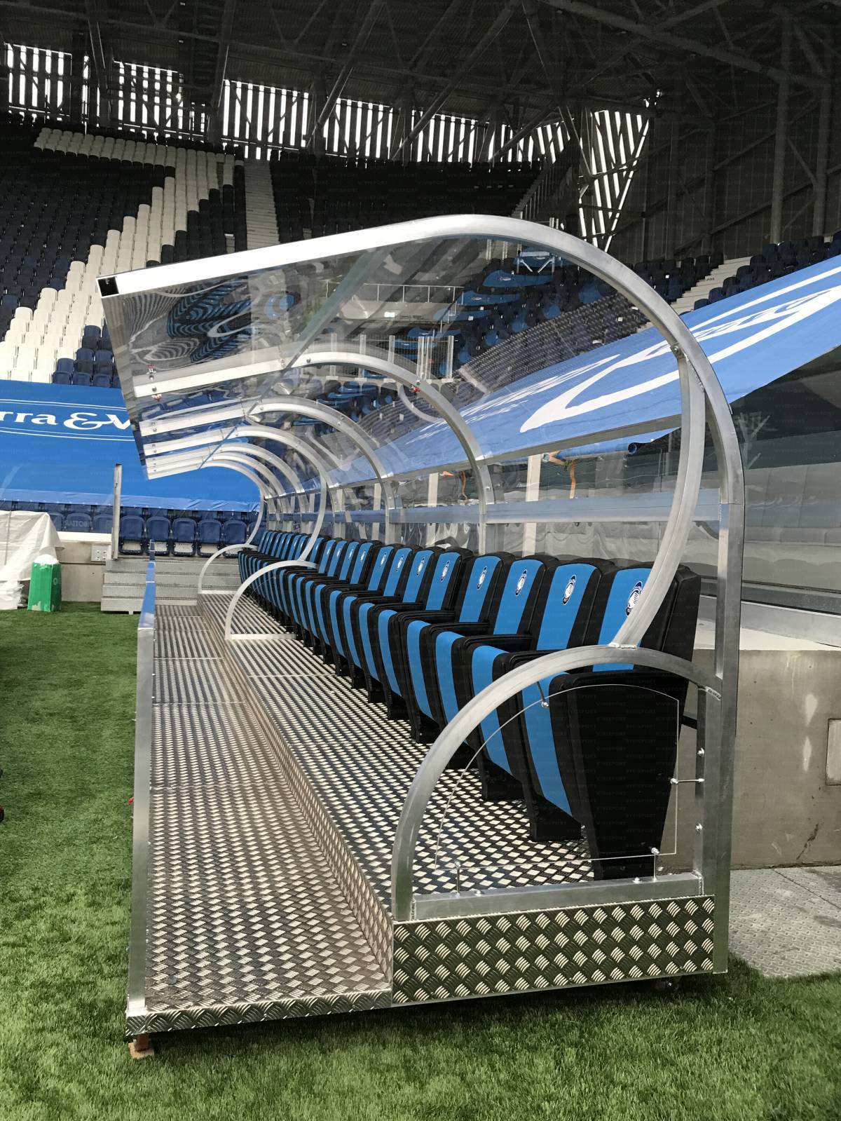 Panchina Personalizzata presso lo Stadio New Balance Arena di Bergamo