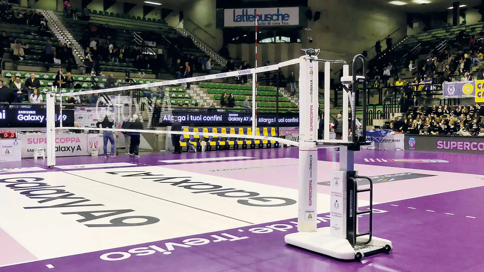 Impianto pallavolo con protezioni