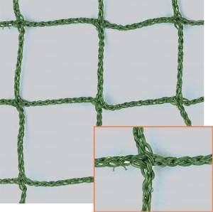 Rete separazione campo tennis in polietilene, colore verde, maglia 45x45 mm.