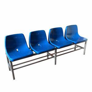 Aluminum bench. 30x30 MM., 2 MT., Sed chairs + backrest.