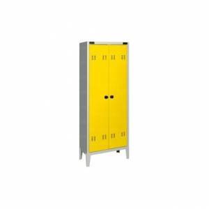 Painted sheet steel locker, 2 doors. Dimensions 180x70x35 cm.